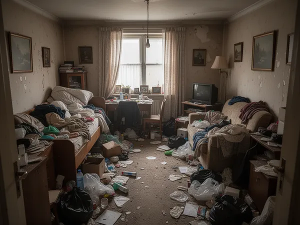 Messie-vermüllte-Ein-Zimmer-Wohnung